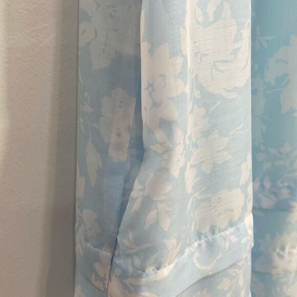 J. Marie Sky Print Swing Mini Dress Puffed Sleeves Sky Print Women's Small - Picture 12 of 14